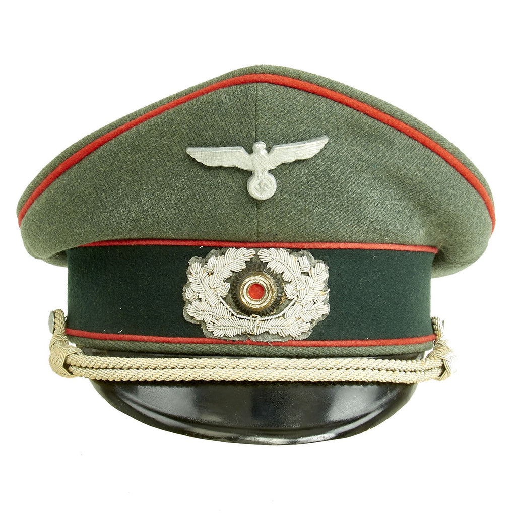 Original German WWII Army Heer Artillery Officers Visor Cap - Excellent Condition Original Items