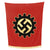 Original German WWII German DAF Labor Front 44" x 51" Fringed Banner Flag - Deutsche Arbeitsfront Original Items