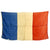 Original WWII French Large Tricolor National Wool Flag - 45" x 82" Original Items