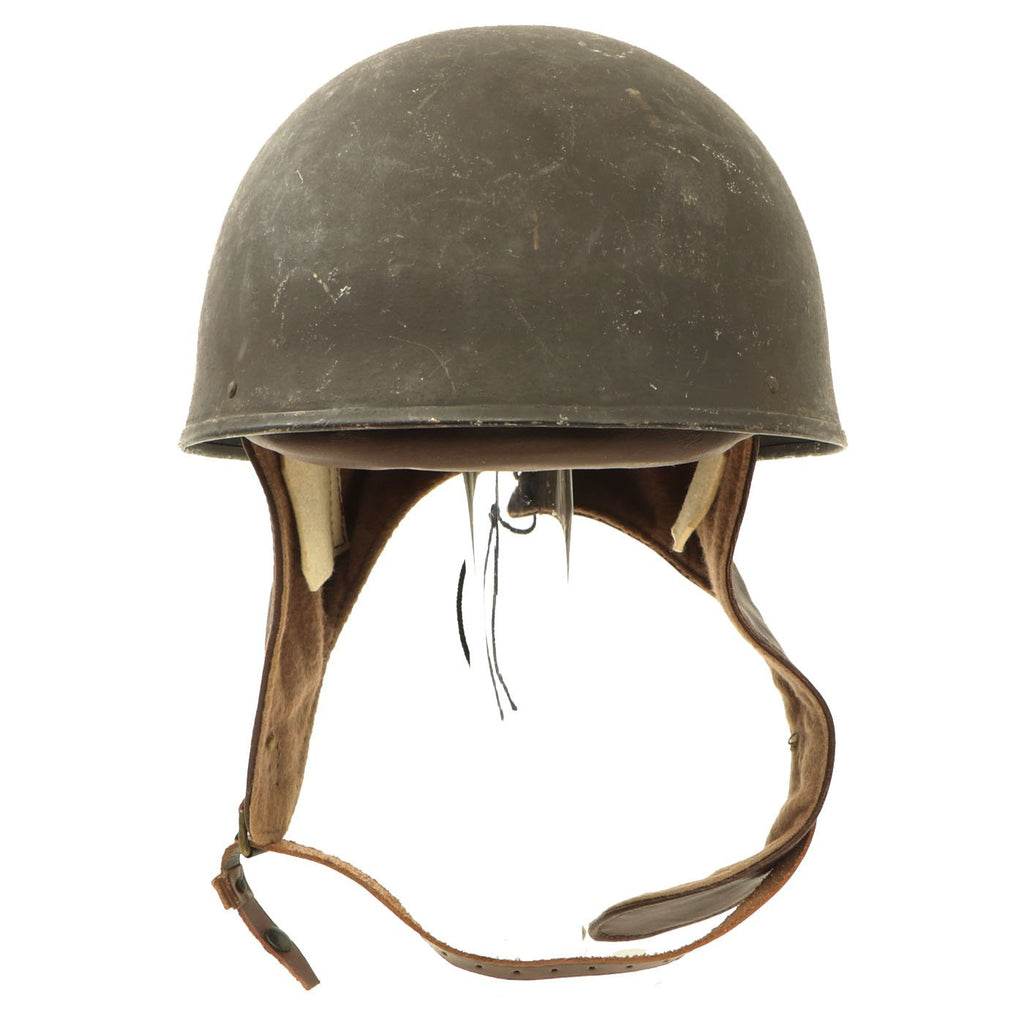 Original WWII British MkI Dispatch Rider Helmet by Briggs Motor Bodies in Size 7 - dated 1945 Original Items