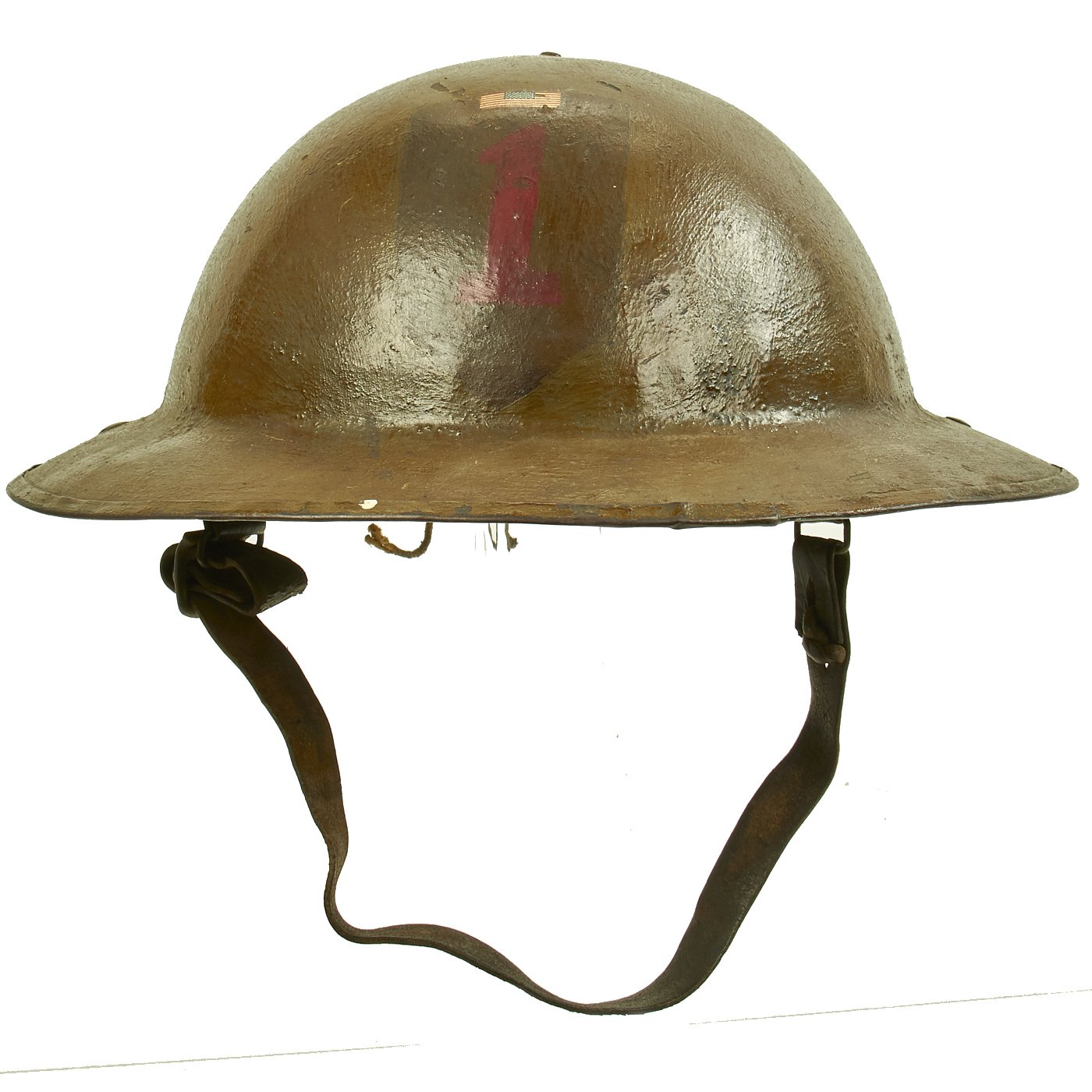 Original U.S. WWI M1917 Doughboy Helmet with Original Camouflage