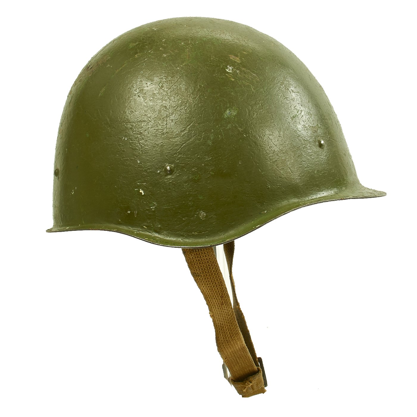 Original WWII Russian Soviet SSh-40 Steel Combat Helmet with Paint