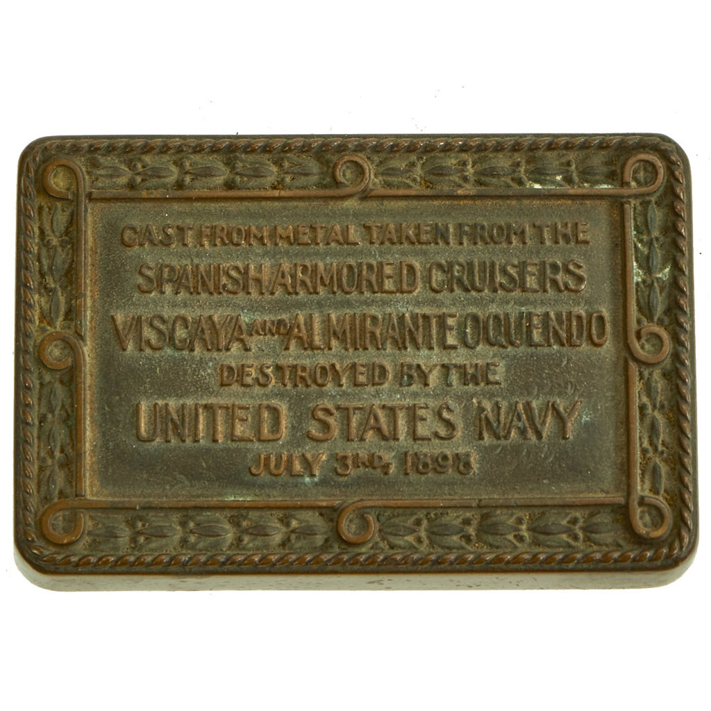 Original U.S. Spanish American War Sunk Spanish Cruisers Vizcaya Almirante Oquendo Victory Plate Original Items