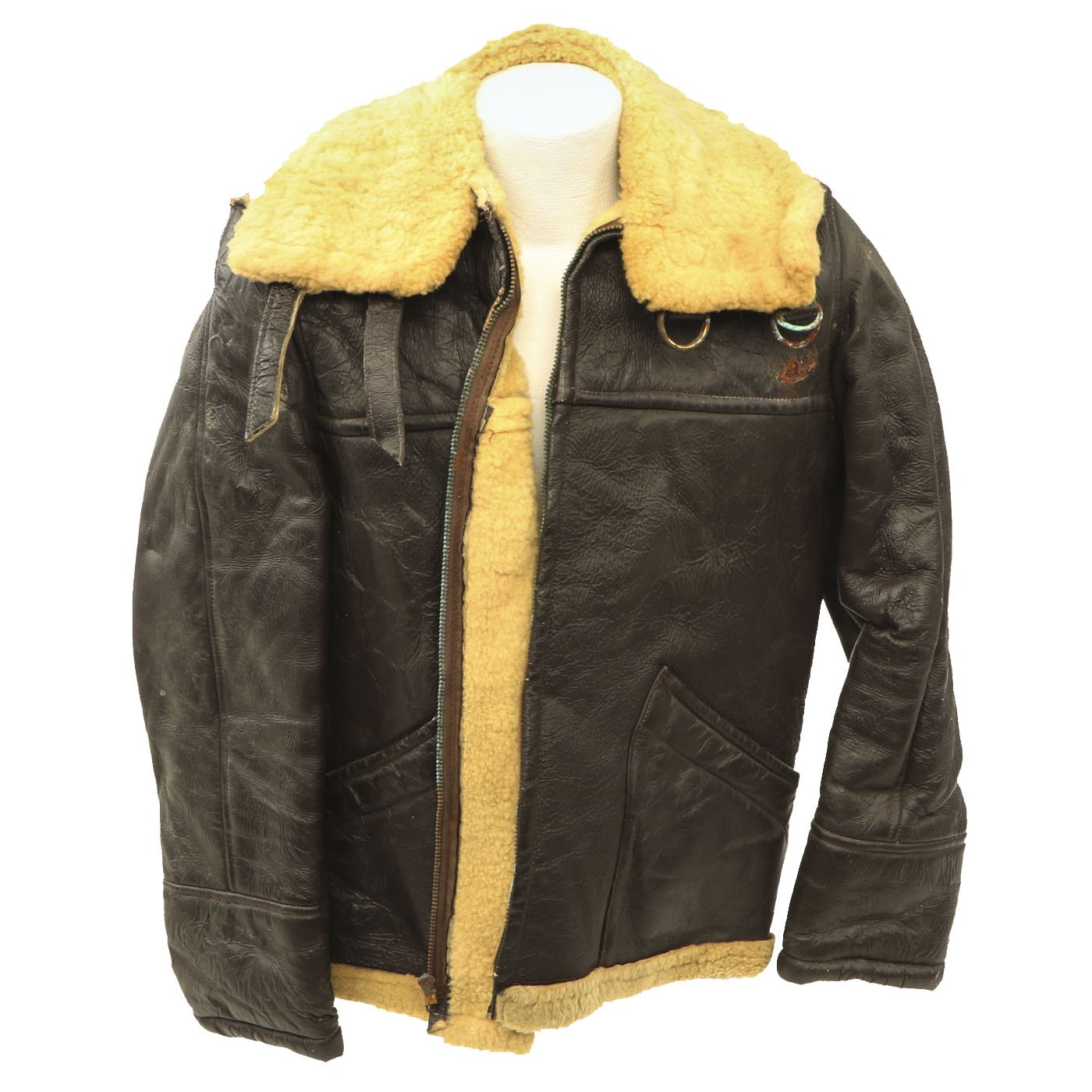 Original U.S. WWII Army Air Force B-3 Sheepskin Bomber Jacket