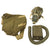 Original U.S. WWII M3A1 Diaphragm Gas Mask with MIXA2 Filter dated 1944 and MIVA1 Gas Mask Bag Original Items