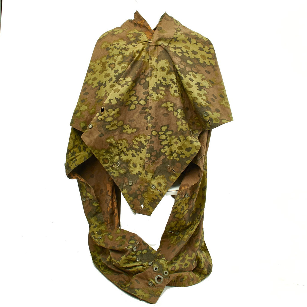 Original Rare German WWII Waffen-SS Zeltbahn Tent Quarter & Poncho in Oak Pattern A Camouflage Original Items