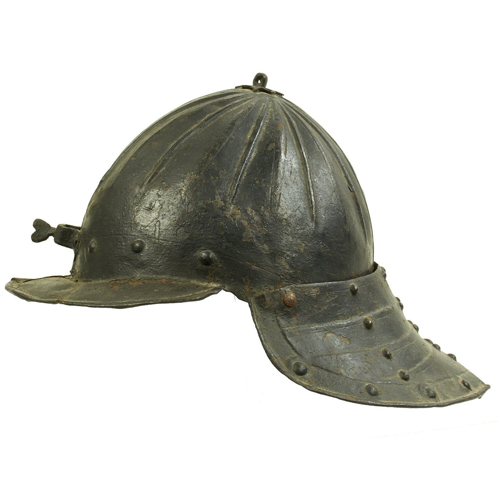 Original 17th - 18th Century Rare Dutch Lobster-tailed Steel Pot Helmet New Made Items