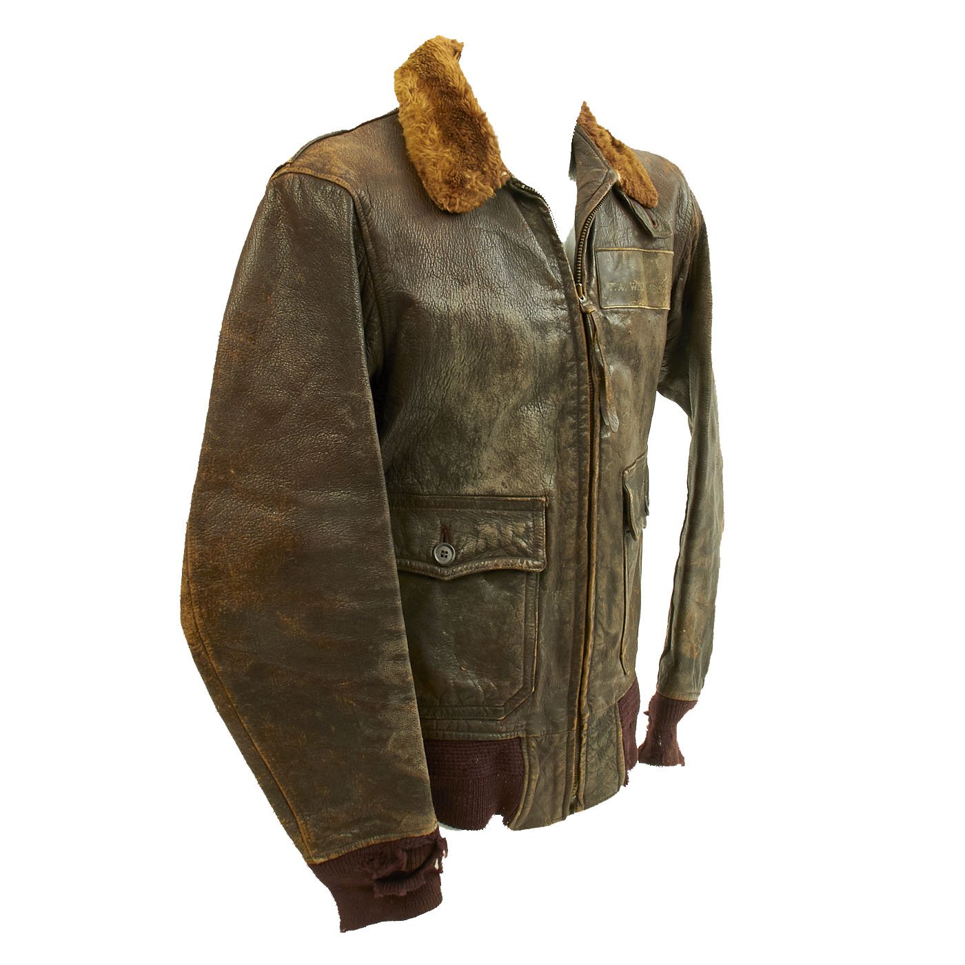 Buy G-1 Wings of Gold pilot jacket, Mythical USA man 100% Lambskin  leather Removable collar: sheepskin