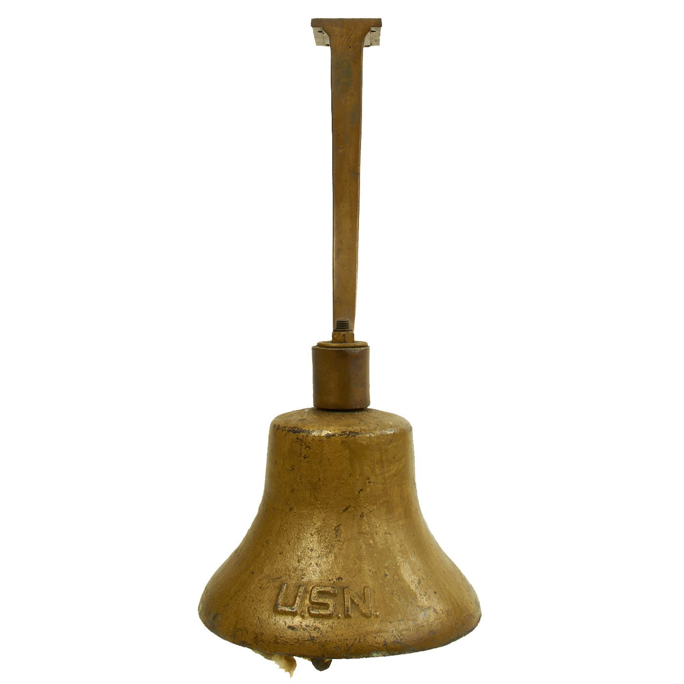 U.S.N. UNITED STATES NAVY OLD VINTAGE BRASS BELL