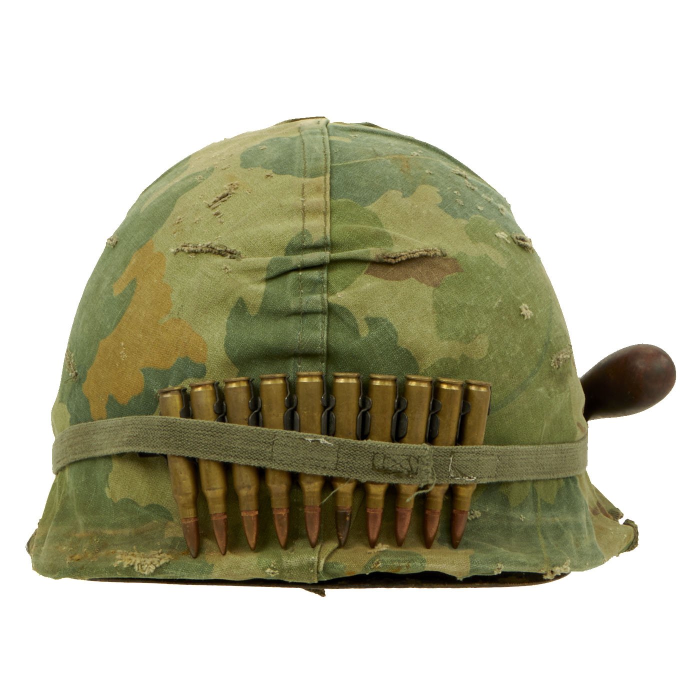 Original U.S. Vietnam M1 Helmet with USMC Camouflage Cover