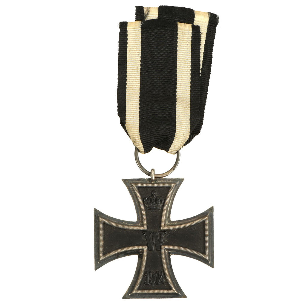 Original Imperial German WWI Prussian Iron Cross 2nd Class 1914 with Ribbon - EKII Original Items