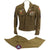 Original U.S. WWII Patton Their Army Technical Sergeant Ike Jacket Uniform with Distinctive Unit Insignia Original Items