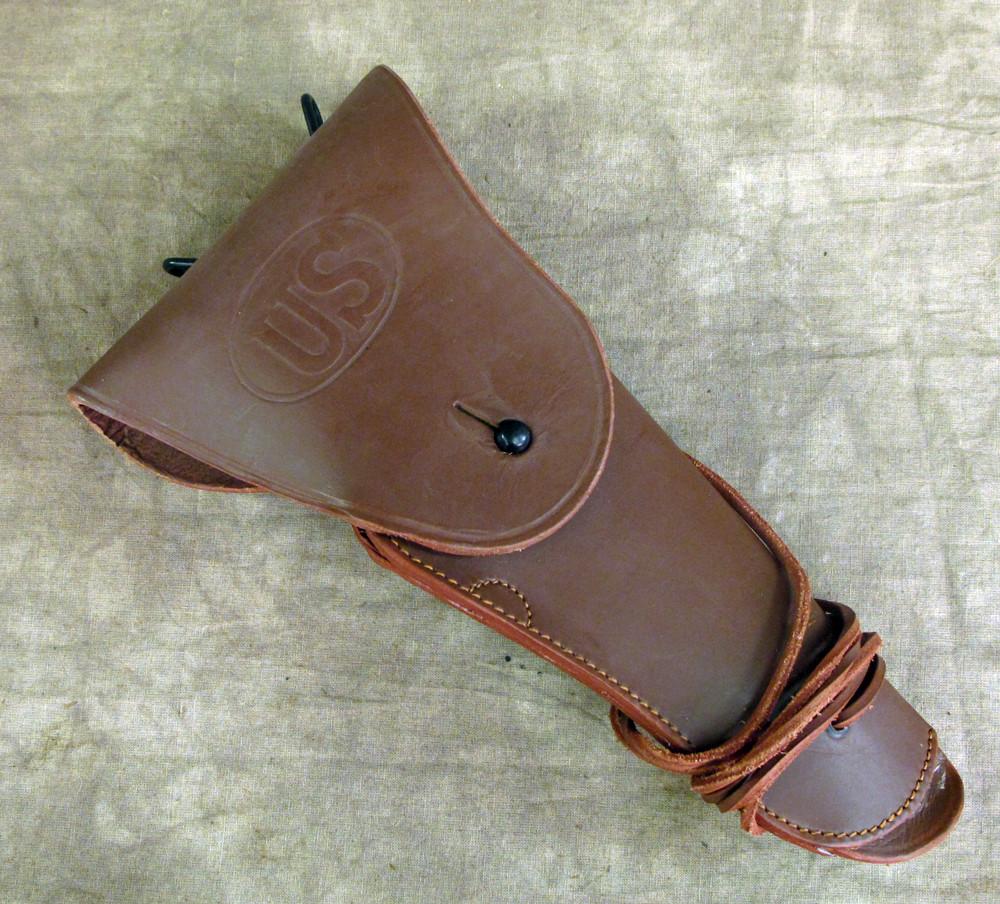 U.S. WWII M1911 .45cal  Brown Leather Hip Holster Embossed US (GRADE 2) New Made Items