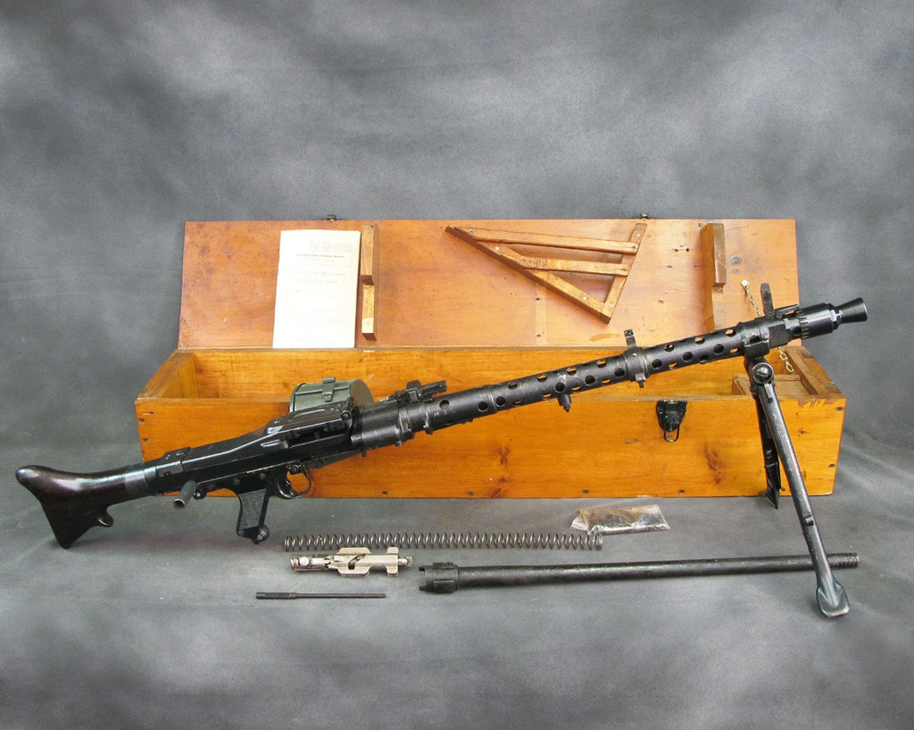 Original WWII German MG 34 Display Machine Gun & Parts Set- dot 1945- Multiple Matched Serial Numbers Original Items