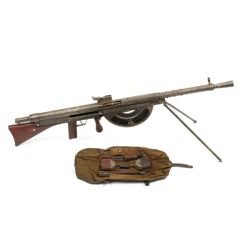 Original French WWI Fusil-Mitrailleur Modele 1915 CSRG Chauchat Display Light Machine Gun with Acessories Original Items