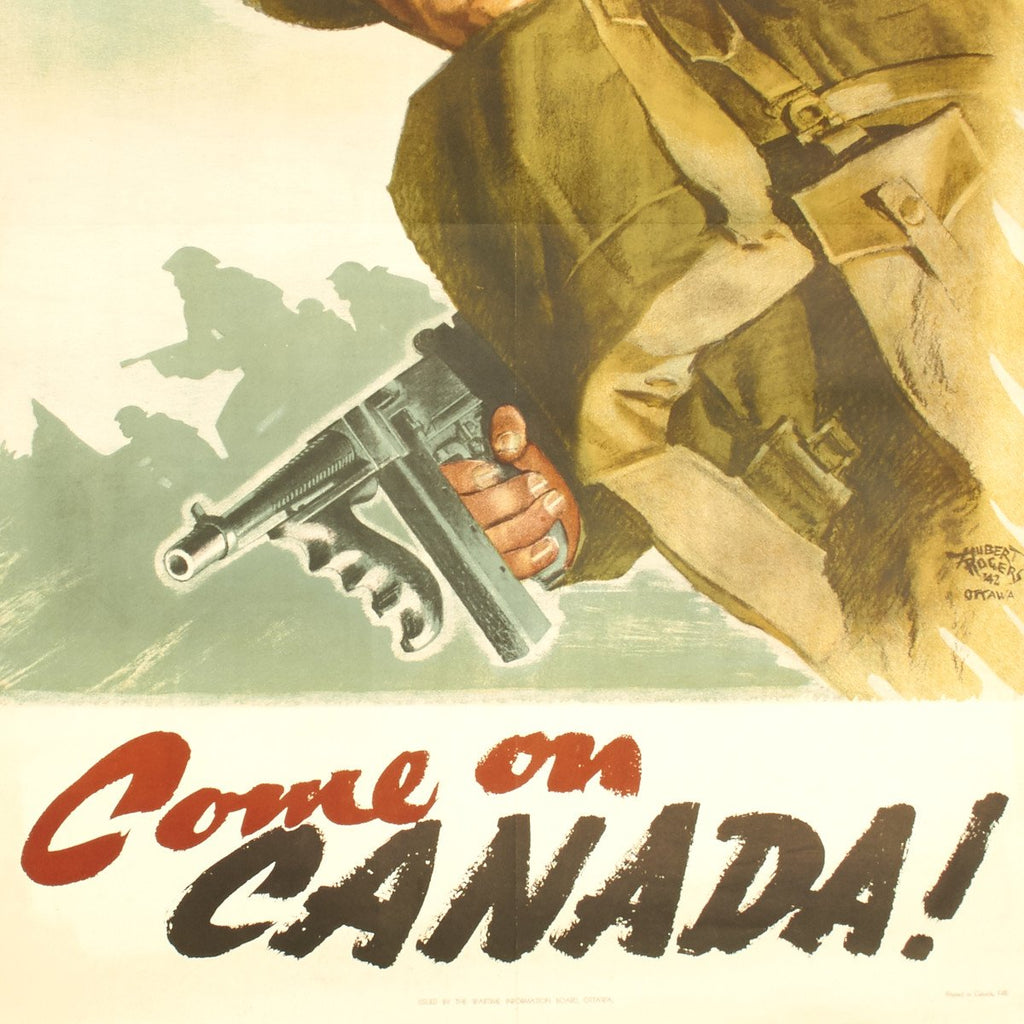 Original Canadian WWII COME ON CANADA Propaganda Poster by Hubert ...