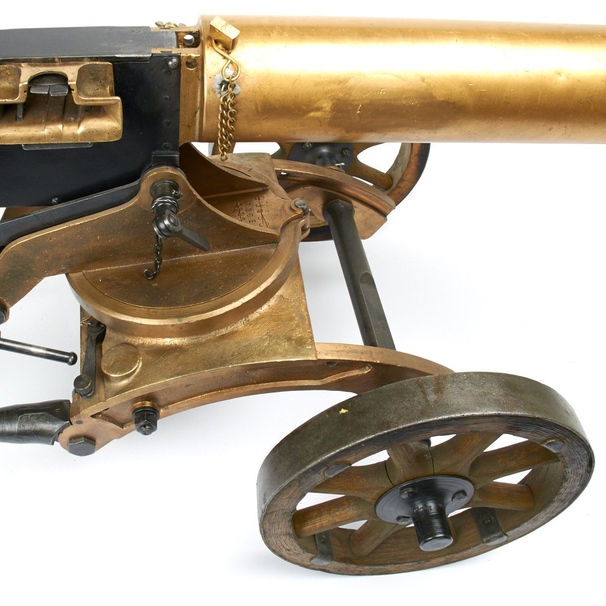Original Imperial Russian M1910 Brass Maxim Display machinegun with  Original Brass Sokolov Mount – International Military Antiques