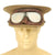 Original British WWI Royal Flying Corps Aviator Visor Cap with Triplex MkII Flying Mask Goggles Original Items