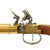 Original British Circa 1790 Flintlock Double Brass Barrel Blunderbuss Pistol with Spring Bayonet by Dawes Original Items