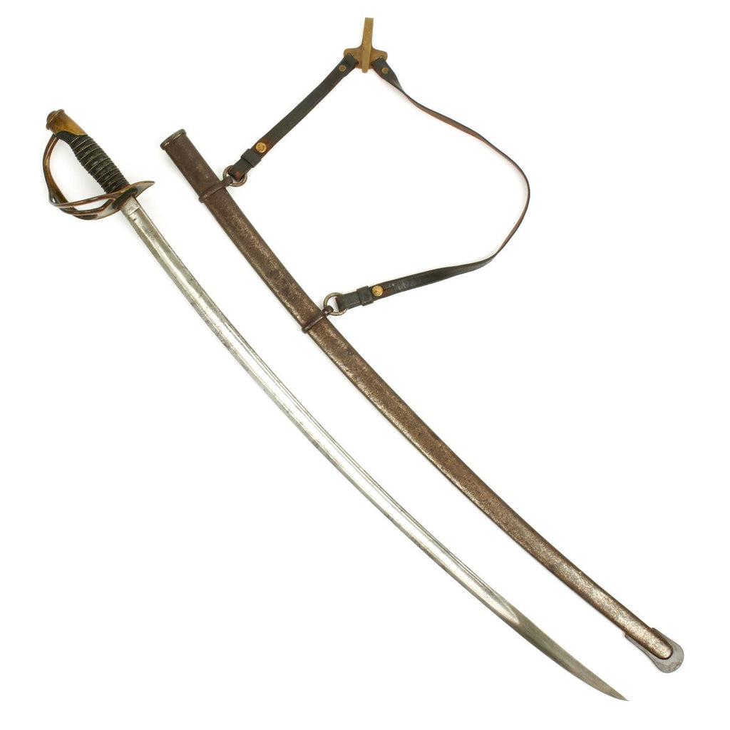 Original U.S. Civil War Model 1860 Light Cavalry Saber with Scabbard and Hangers by Ames - Dated 1864 Original Items